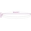 vidaXL Table Top White &Oslash;50x2.5 cm Solid Wood Pine
