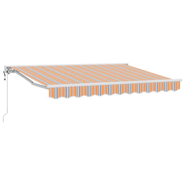 vidaXL Retractable Awning Blue and Orange 250 x 200 cm