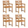 vidaXL Garden Chair 4 pcs Brown 56 x 56 x 90cm Solid Acacia wood