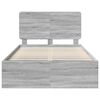 vidaXL Bed Frame Grey Sonoma 135 x 190 cm Solid Pine Wood