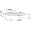 vidaXL Bed Frame without Mattress Dark Grey 135x190cm Double Velvet