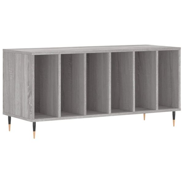 vidaXL Record Cabinet Grey Sonoma 100x38x48 cm Engineered Wood