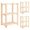 vidaXL 3-Tier Storage Racks 3 pcs 60x38x90 cm Solid Pinewood 150 kg