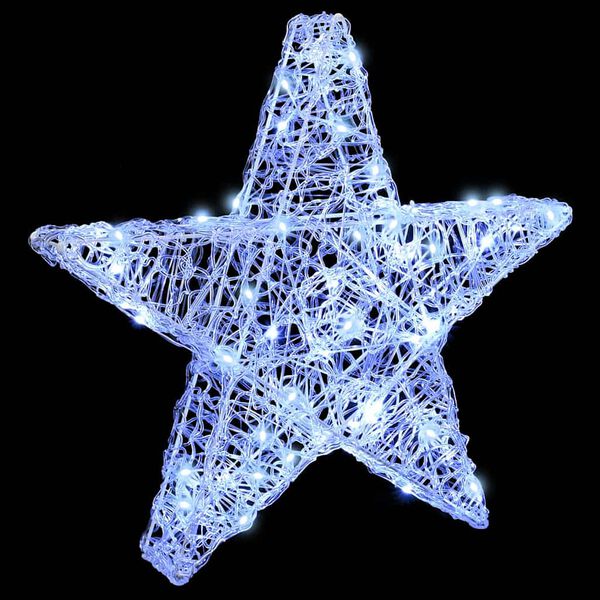 vidaXL 3D Star with 50 LEDs Cold white 55 x 53.5 x 10 cm Acrylic