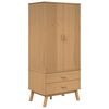 vidaXL Wardrobe OLDEN Brown 76.5x53x172 cm Solid Wood Pine