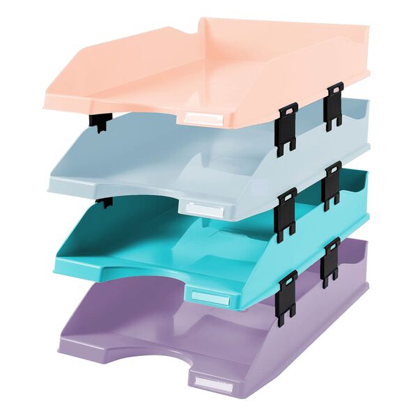 Exacompta Letter Tray Set COMBO MIDI Aquarel
