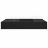 vidaXL Storage Bed Frame Black Oak 135 x 190 cm Engineered Wood