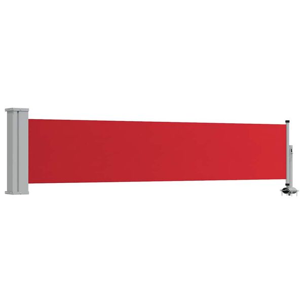 vidaXL Patio Retractable Side Awning 60x300 cm Red
