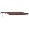 vidaXL Manual Awning Frame with LEDs Brown and Anthracite 4.5 x 3.5 m