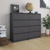 vidaXL Drawer Sideboard Grey 120x35x99 cm Engineered Wood
