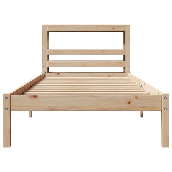 vidaXL Bed Frame without Mattress 90x190 cm Single Solid Wood Pine