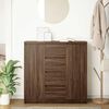 vidaXL Sideboard with Drawers Brown Oak 100.5x35x98.5 cm Engineered Wood