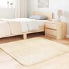 vidaXL Shaggy Rug High Pile NAVARRA Cream 120x120 cm Polyester