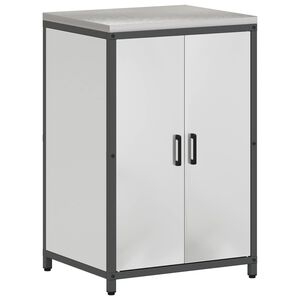 vidaXL Kitchen Storage Cabinet HATTEM Silver 60 x 50 x 92 cm Steel