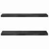 vidaXL Wall Shelves 2 pcs 75x23.5x3 cm Black Stainless Steel