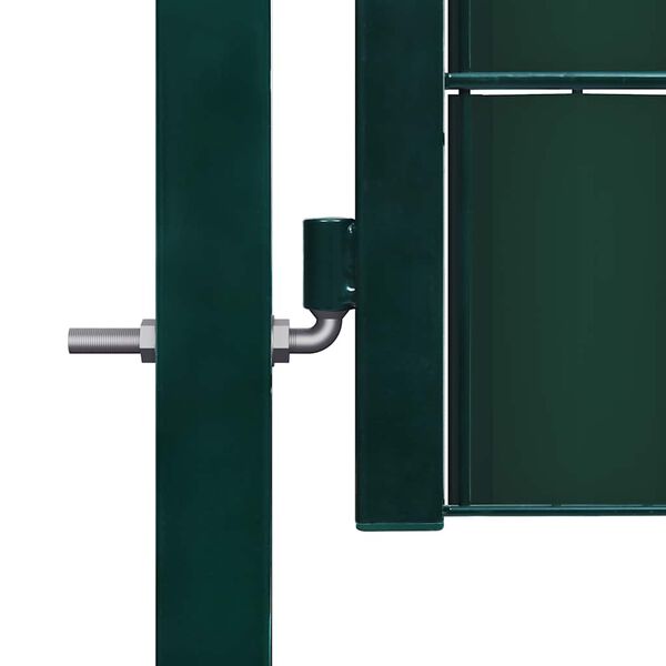 vidaXL Fence Gate PVC and Steel 100x164 cm Green