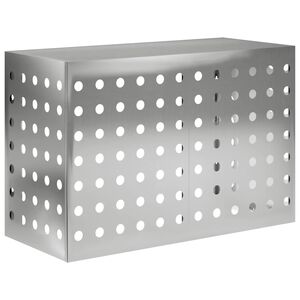 vidaXL Air Conditioner Cover Silver 90 x 40 x 60 cm Galvanised Steel