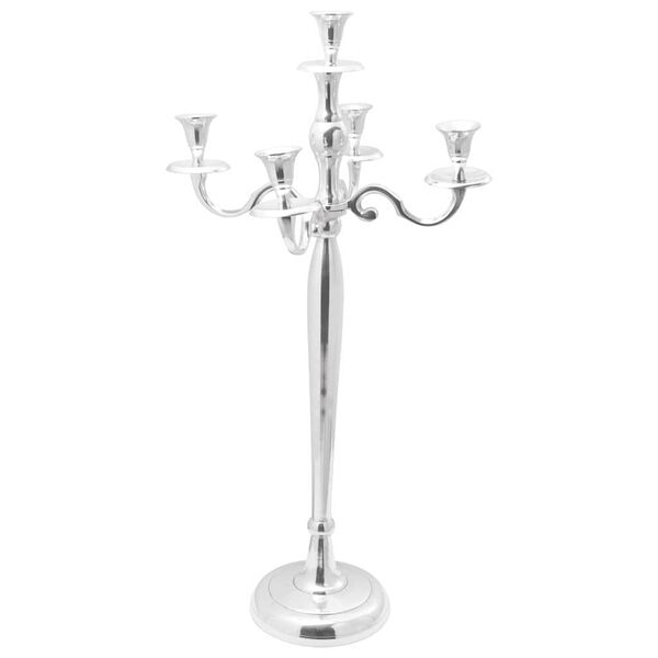 vidaXL Candle Holder Silver 32 x 32 x 79.5 cm Aluminium