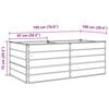 vidaXL Planter Light Grey 195 x 100 x 75 cm Galvanised Steel