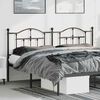 vidaXL Metal Headboard Black 193 cm