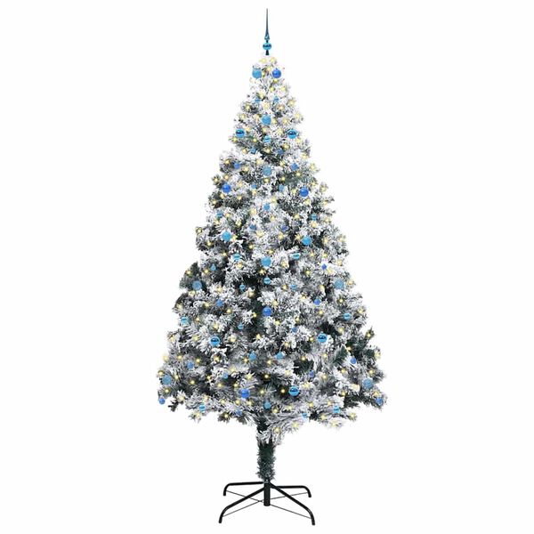 vidaXL Christmas Tree with 300 LEDs with Stand Green 300 cm PVC
