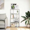 vidaXL Bookcase Grey Sonoma 60x20x120.5 cm Engineered Wood