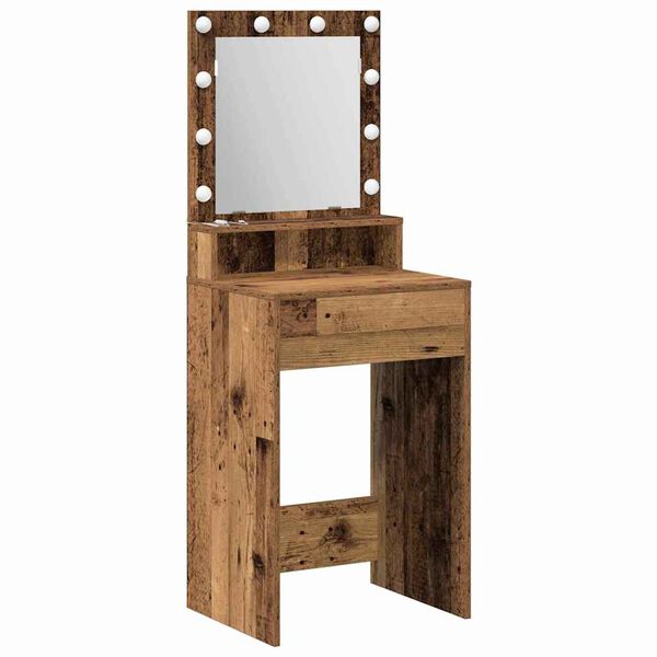 vidaXL Dressing Table Old Wood 50 x 41 x 135 cm Engineered Wood