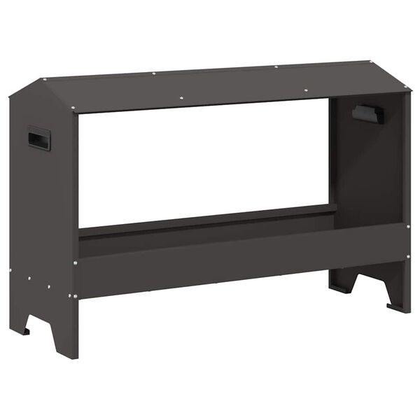 vidaXL Chicken Feeding Trough Black 81 x 32 x 53.5 cm