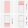 vidaXL Pleated Blind Pink 85x200 cm Fabric Width 84.4 cm Polyester
