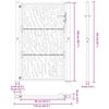 vidaXL Garden Gate 100x150 cm Weathering Steel Trace Design