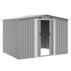 vidaXL Garden Storage Shed Grey Metal 257x205x178 cm