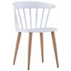 vidaXL Dining Chairs 2 pcs White Plastic