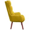 vidaXL Relaxing Chair Yellow 69 x 74 x 93 cm Velvet