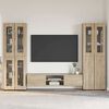 vidaXL TV Cabinet Set with Drawer with Door Sonoma Oak Engineered Wood