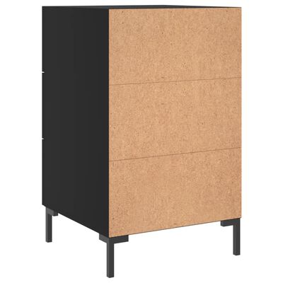 vidaXL Bedside Cabinet Black 40x40x66 cm Engineered Wood