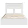 vidaXL Storage Bed with Headboard White 120 x 190 cm Engineered Wood