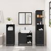 vidaXL 4&nbsp;Piece Bathroom Furniture Set&nbsp;Black Engineered Wood