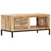 vidaXL Coffee Table | Brown | Solid mango wood | 88cm x 50cm | Rectangular