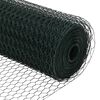 vidaXL Hexagon Fence Green 0.6 x 50 m PVC