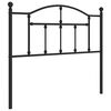 vidaXL Metal Replace Headboard Black 100 cm