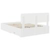vidaXL Bed Frame with Headboard White 160 x 200 cm Engineered Wood