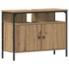 vidaXL Bathroom Vanity Units with Shelf 3 pcs Brown Engineered wood