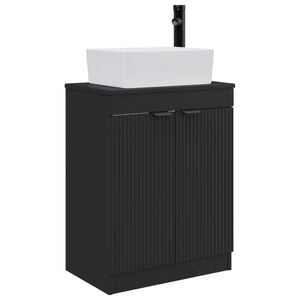 vidaXL Bathroom Vanity with Sink Black 54 x 35 x 83 cm Engineered Wood