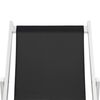 vidaXL Folding Beach Chairs 2 pcs Aluminium and Textilene Black