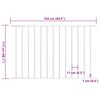 vidaXL Fence Panel Powder-coated Steel 1.7x1.17 m White