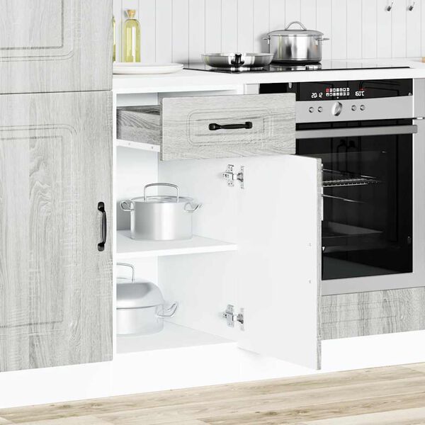 vidaXL Kitchen Base Cabinet Kalmar Grey Sonoma Engineered Wood