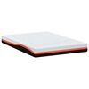 vidaXL Mattress White and Black 140 x 190 cm Gel-Infused Foam