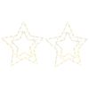 vidaXL Christmas Lights Star Silhouette 2 pcs 50 LEDs Warm White