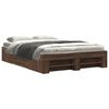 vidaXL Bed Frame without Mattress Brown Oak 140x200 cm Engineered Wood