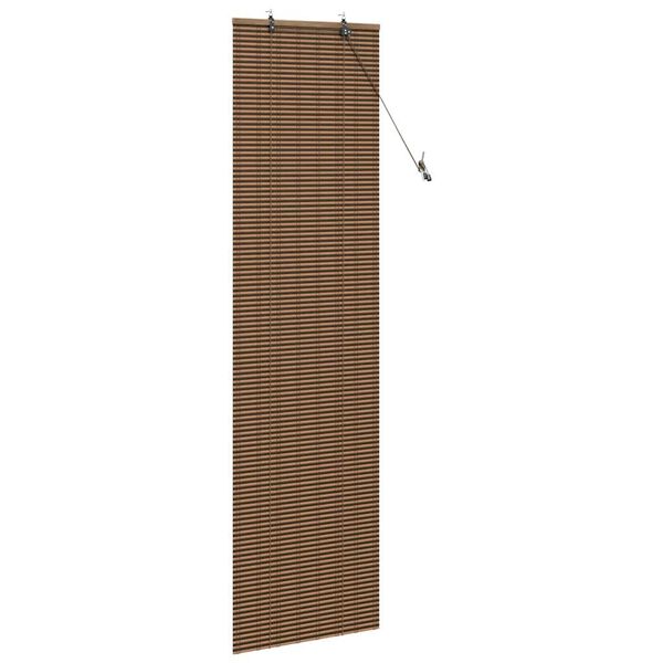 vidaXL Roller Blind with Curtains Manual Brown 60 x 220 cm Bamboo